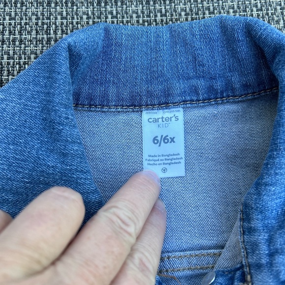 Carters denim jacket size 6x soft! - Picture 2 of 3